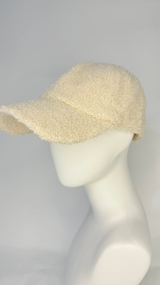 Cream Teddy Cap