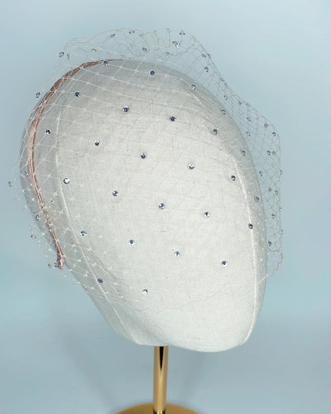 MIMI Diamanté Veiled Headband